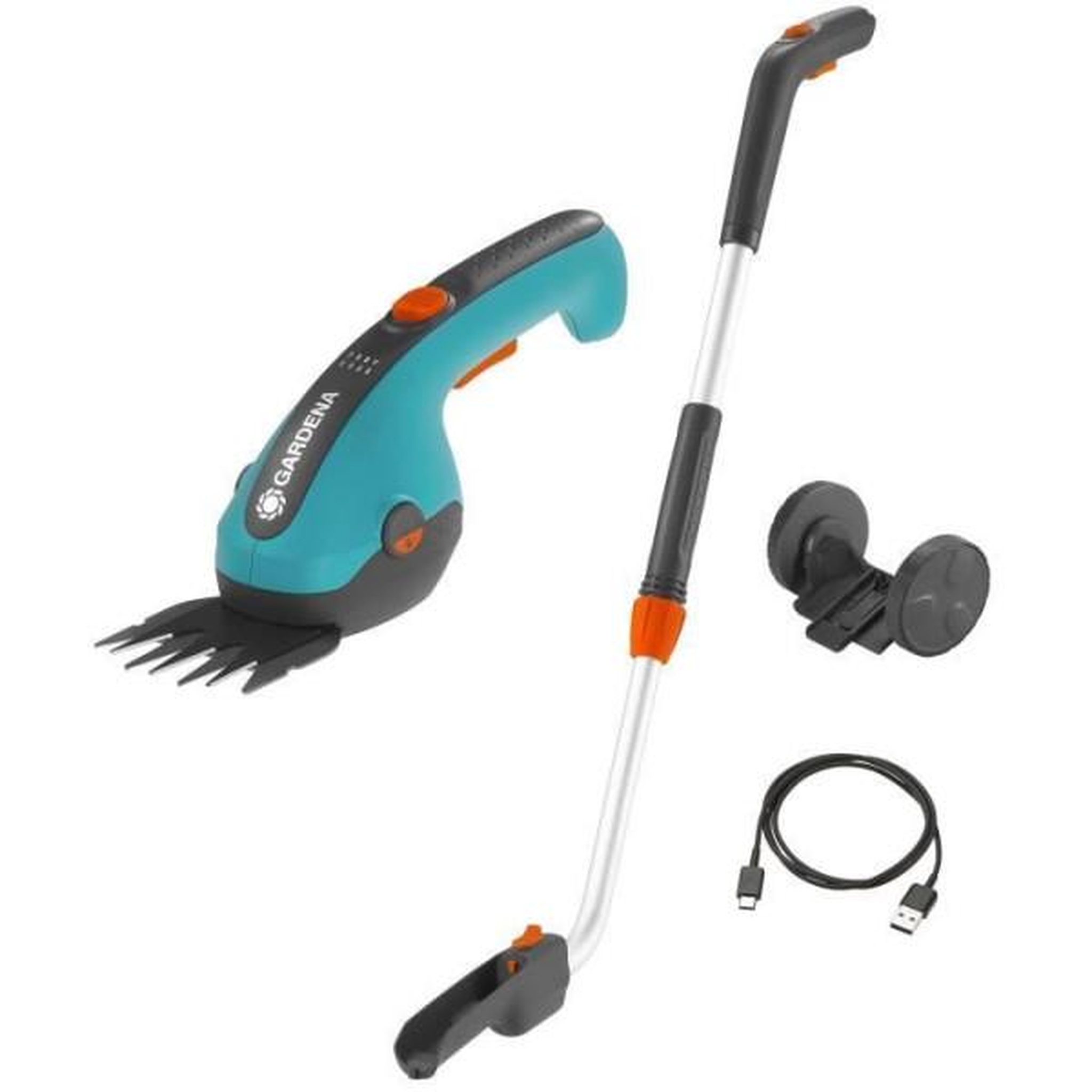 Gardena Cisaille a gazon ClassicCut Li - GARDENA - Manche télescopique - Roues - 3,6V/2,5 Ah