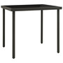 Voir la diapositive 1 : VIDAXL Table a dîner d'exterieur Anthracite 80x80x72 cm Verre et acier