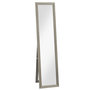 Voir la diapositive 1 : HOMCOM Miroir sur pied et mural rectangulaire dim. 37L x 40l x 157H cm aspect bois gris