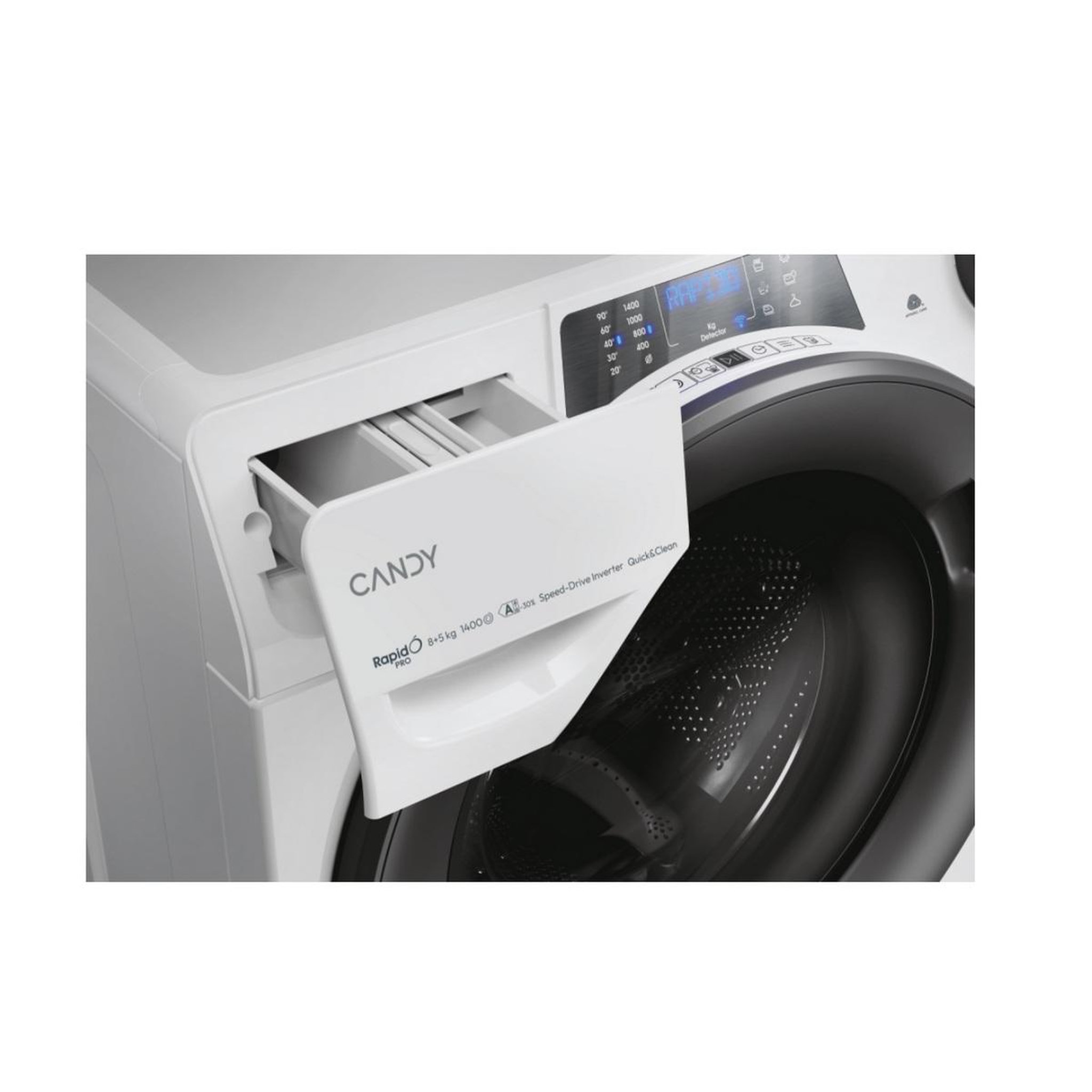 Voir la diapositive 6 : Candy Lave-linge séchant 8/5kg 1400 trs/min - rpw4856mwmr9/1-s