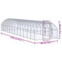 Voir la diapositive 6 : VIDAXL Poulailler d'exterieur 3x12x2 m Acier galvanise
