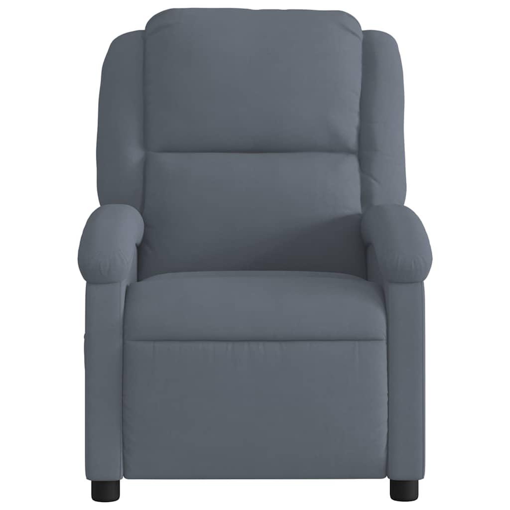 Voir la diapositive 5 : VIDAXL Fauteuil de massage inclinable gris fonce velours