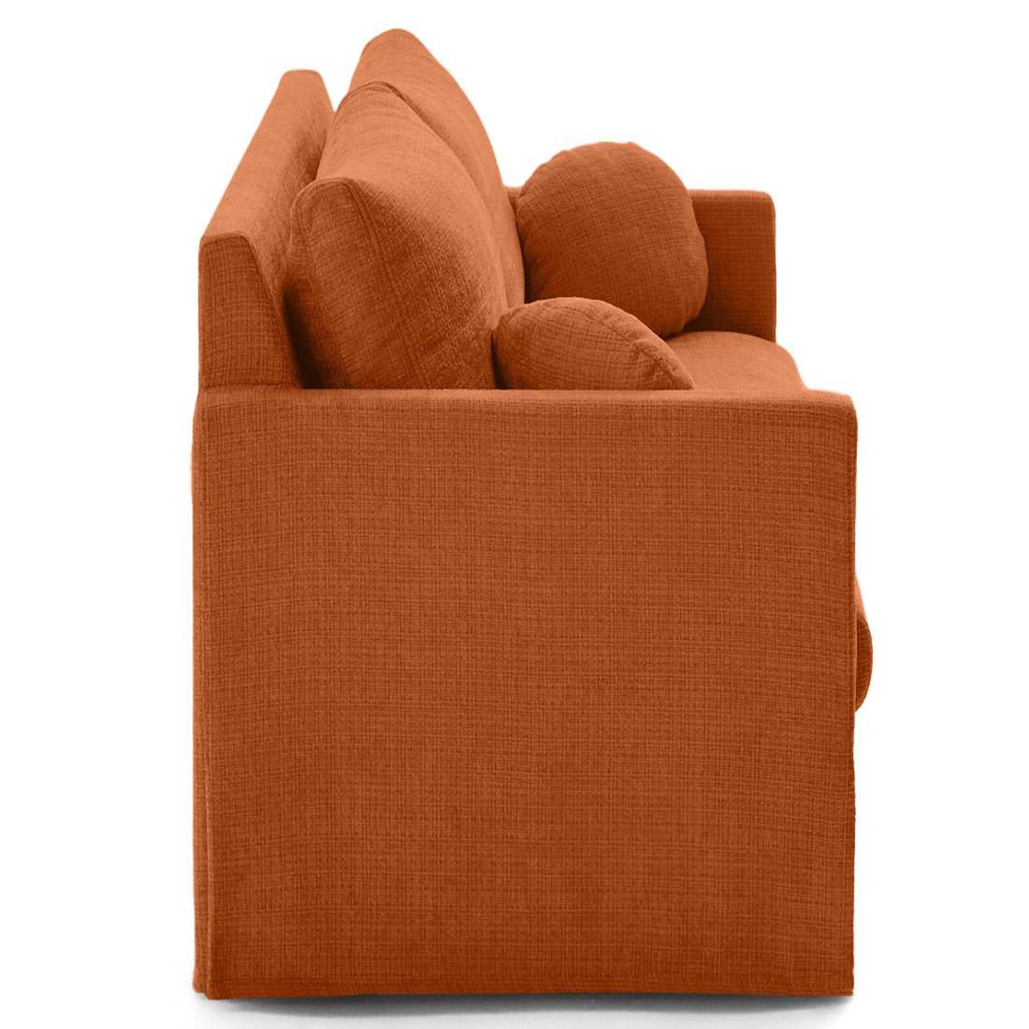 Voir la diapositive 6 : LISA DESIGN Serena - canapé droit déhoussable 3 places en velours texturé