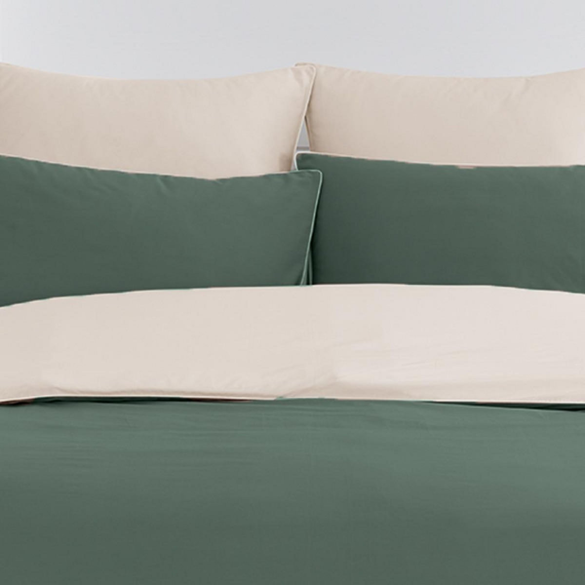 Sensei Maison Housse de couette bicolore en percale coton DOZMARY