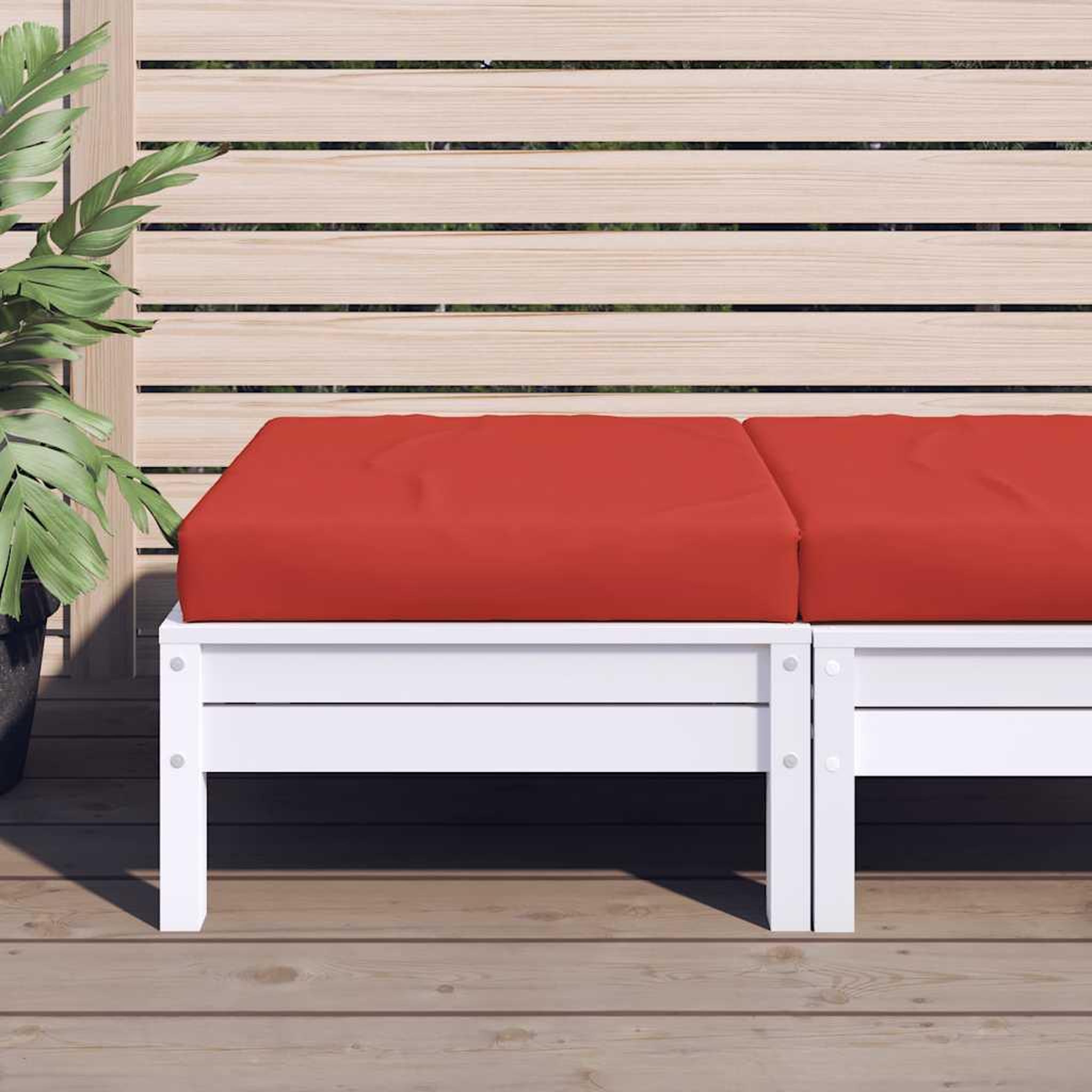 VIDAXL Coussin de palette rouge 60x60x8 cm tissu oxford