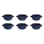 Paris Prix Lot de 6 Bols à Soupe  Au Grès du Temps  14cm Bleu