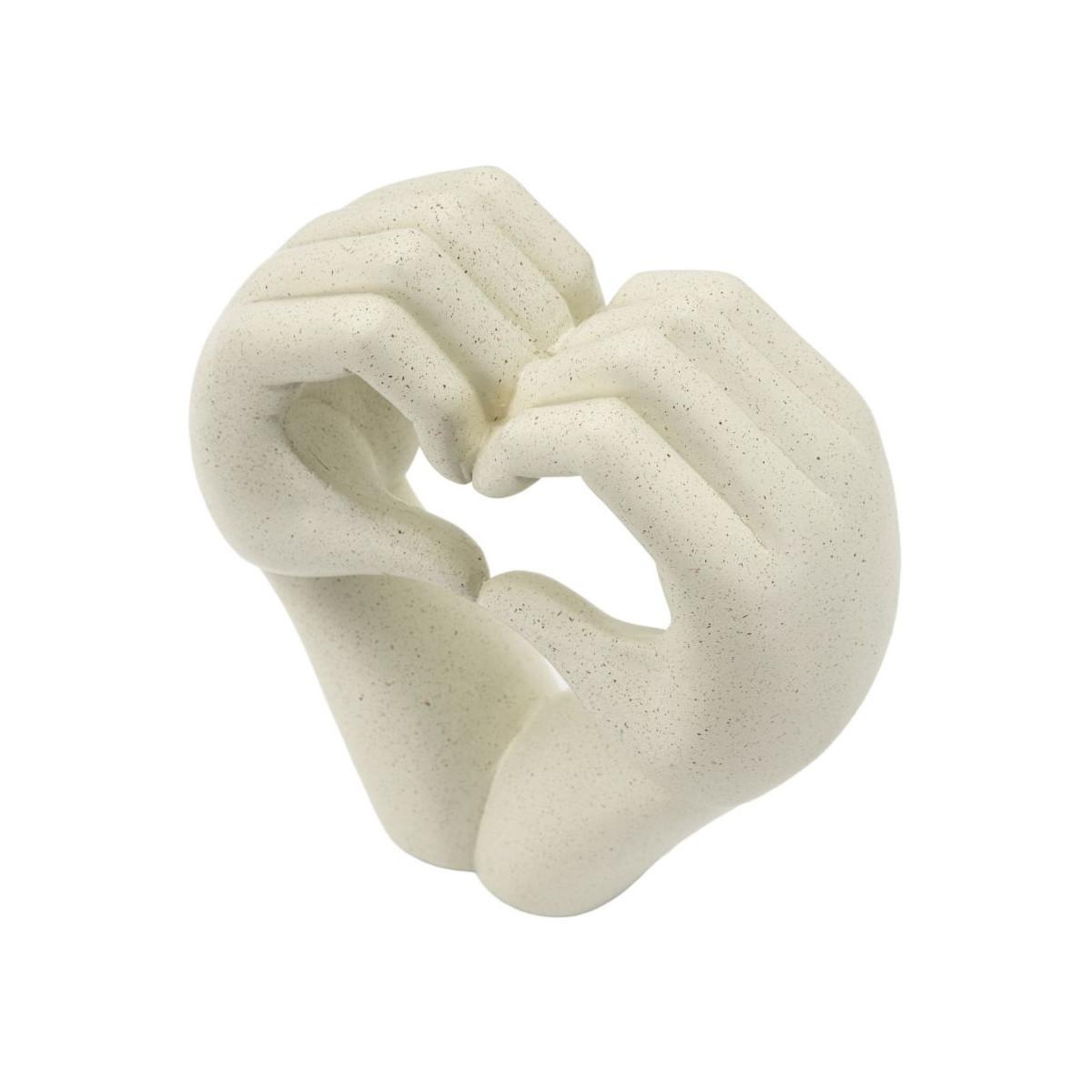 Voir la diapositive 4 : Paris Prix Déco mains cœur  stons  20cm crème