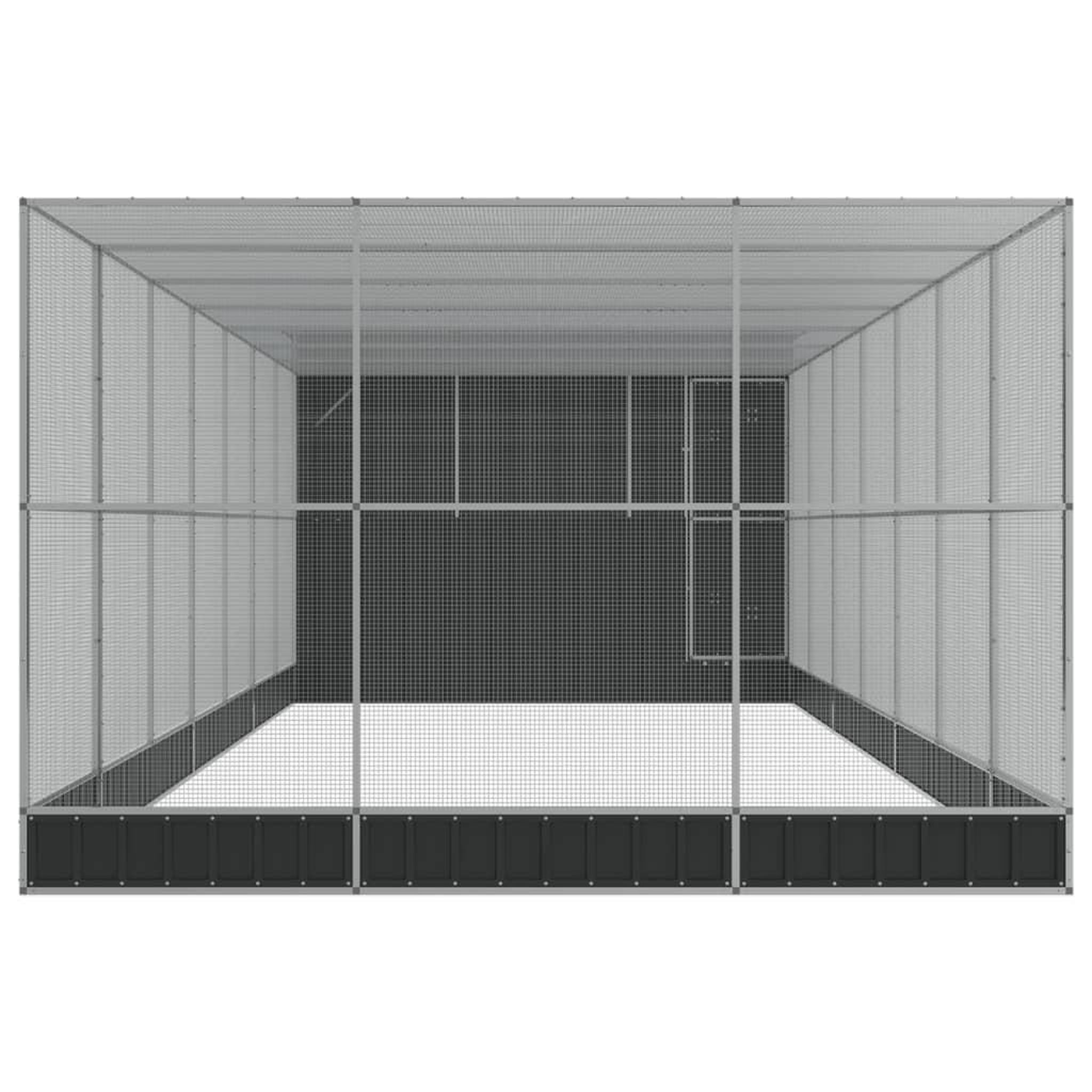 Voir la diapositive 4 : VIDAXL Voliere avec extension argente 911x303x216 cm acier