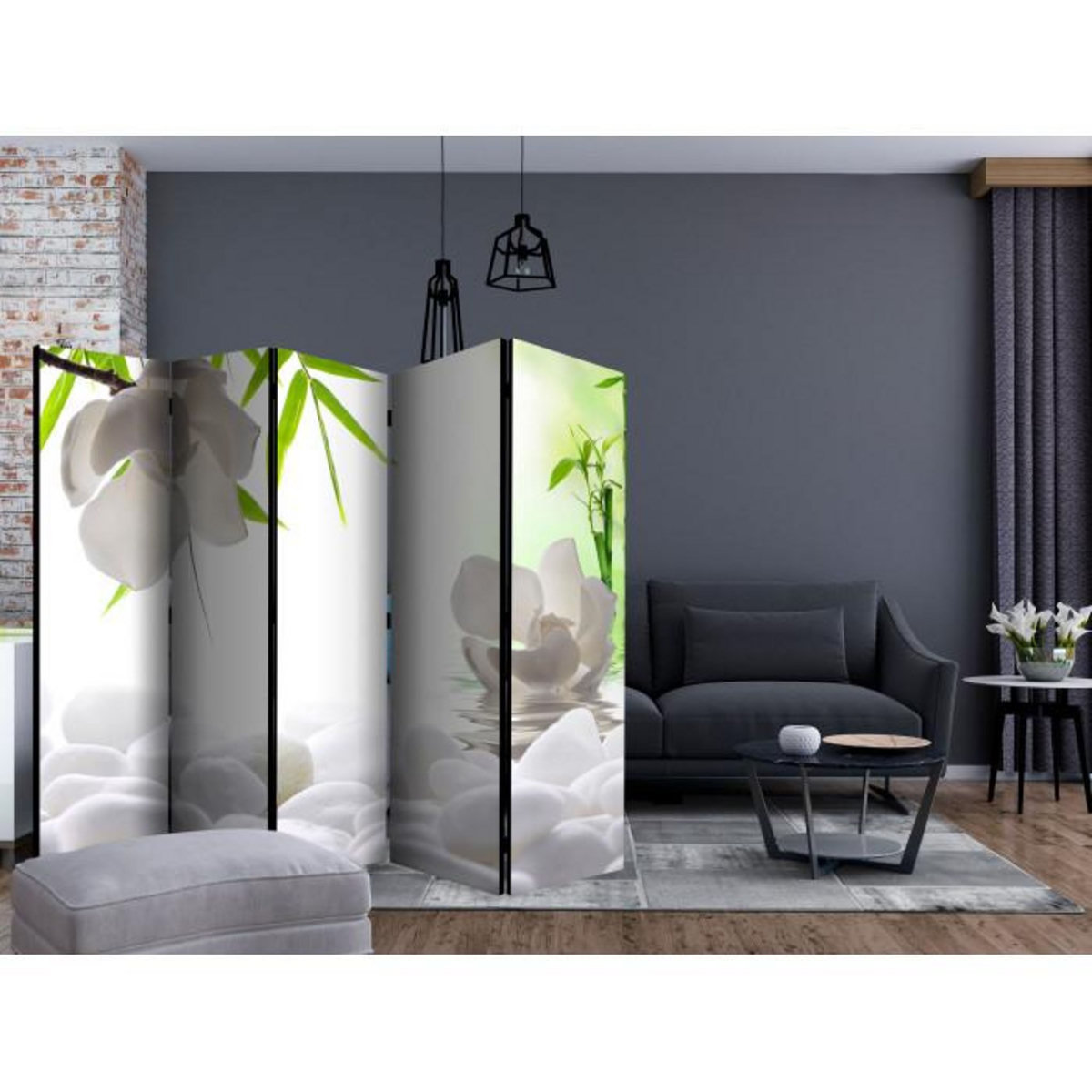 Paris Prix Paravent 5 Volets  Lake of Silence  172x225cm