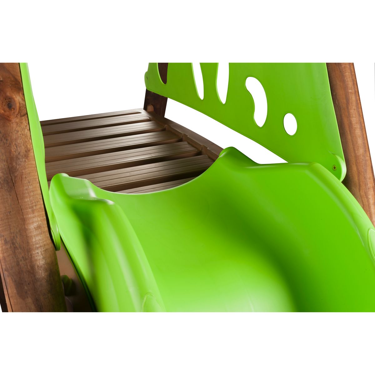 trigano Portique balançoire Bois/Métal avec toboggan  Marla