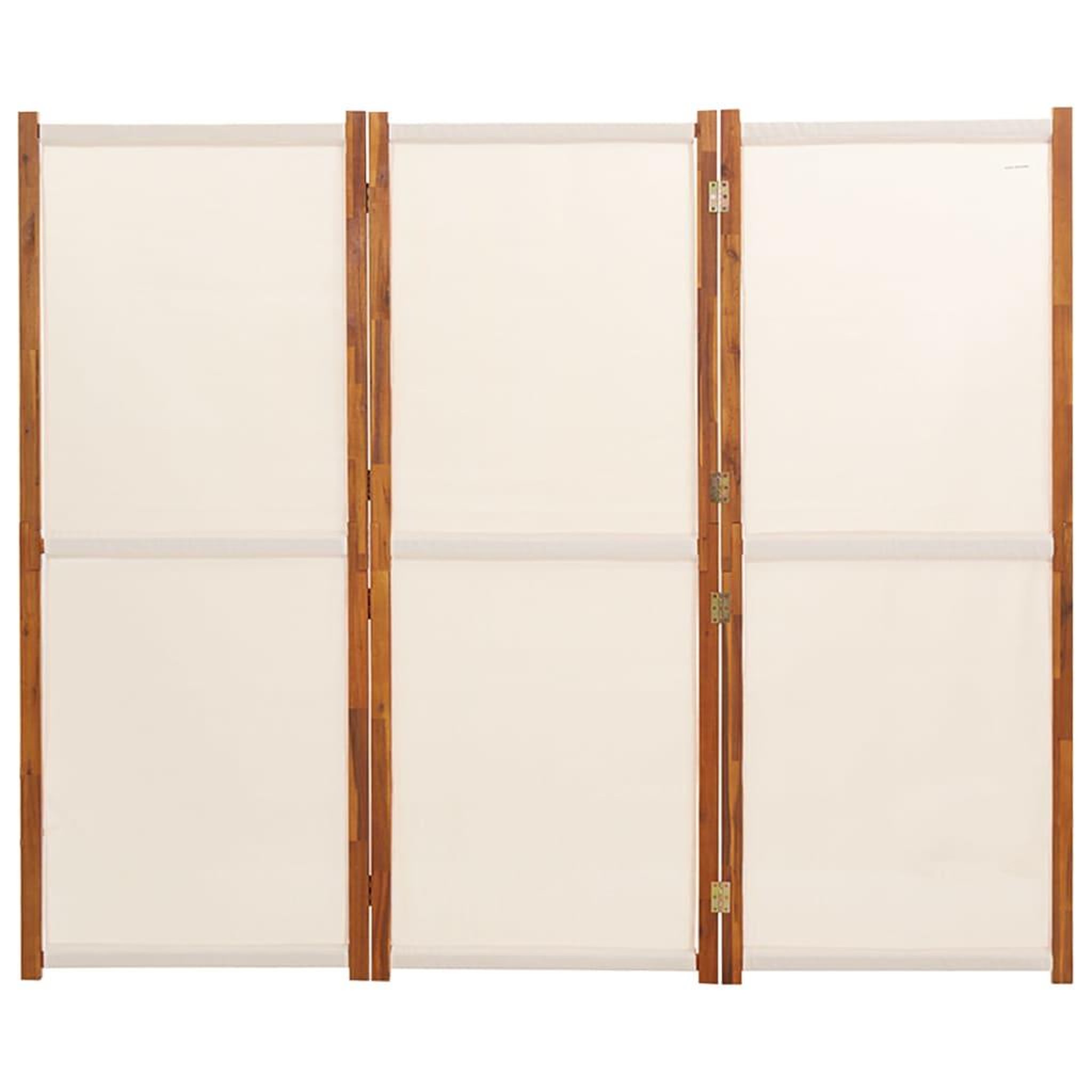 Voir la diapositive 4 : VIDAXL Cloison de separation 3 panneaux Blanc creme 210x180 cm