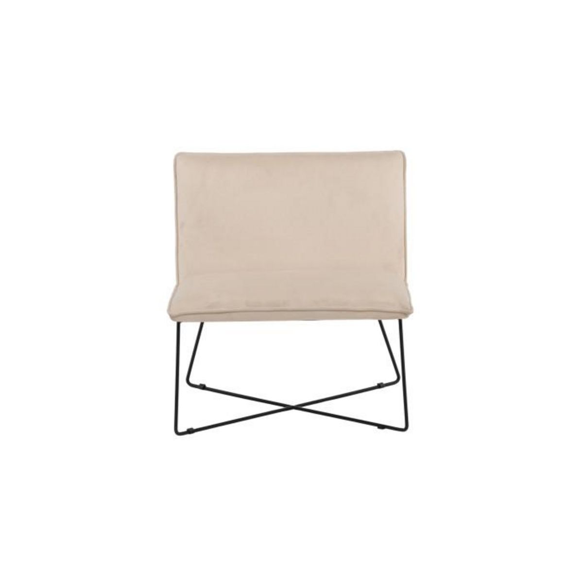 Paris Prix Fauteuil en Velours  X-Lounge  82cm Beige