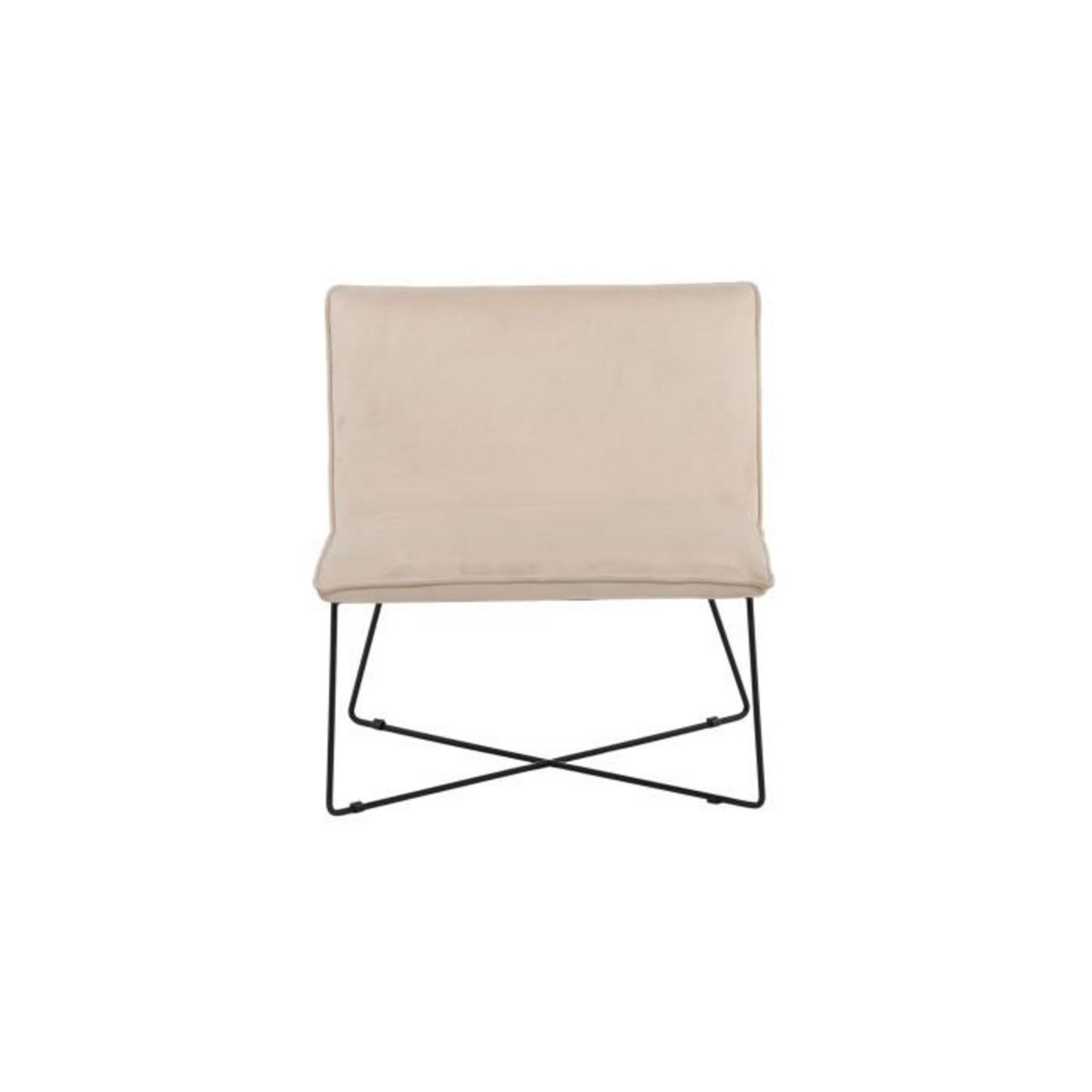 Paris Prix Fauteuil en Velours  X-Lounge  82cm Beige