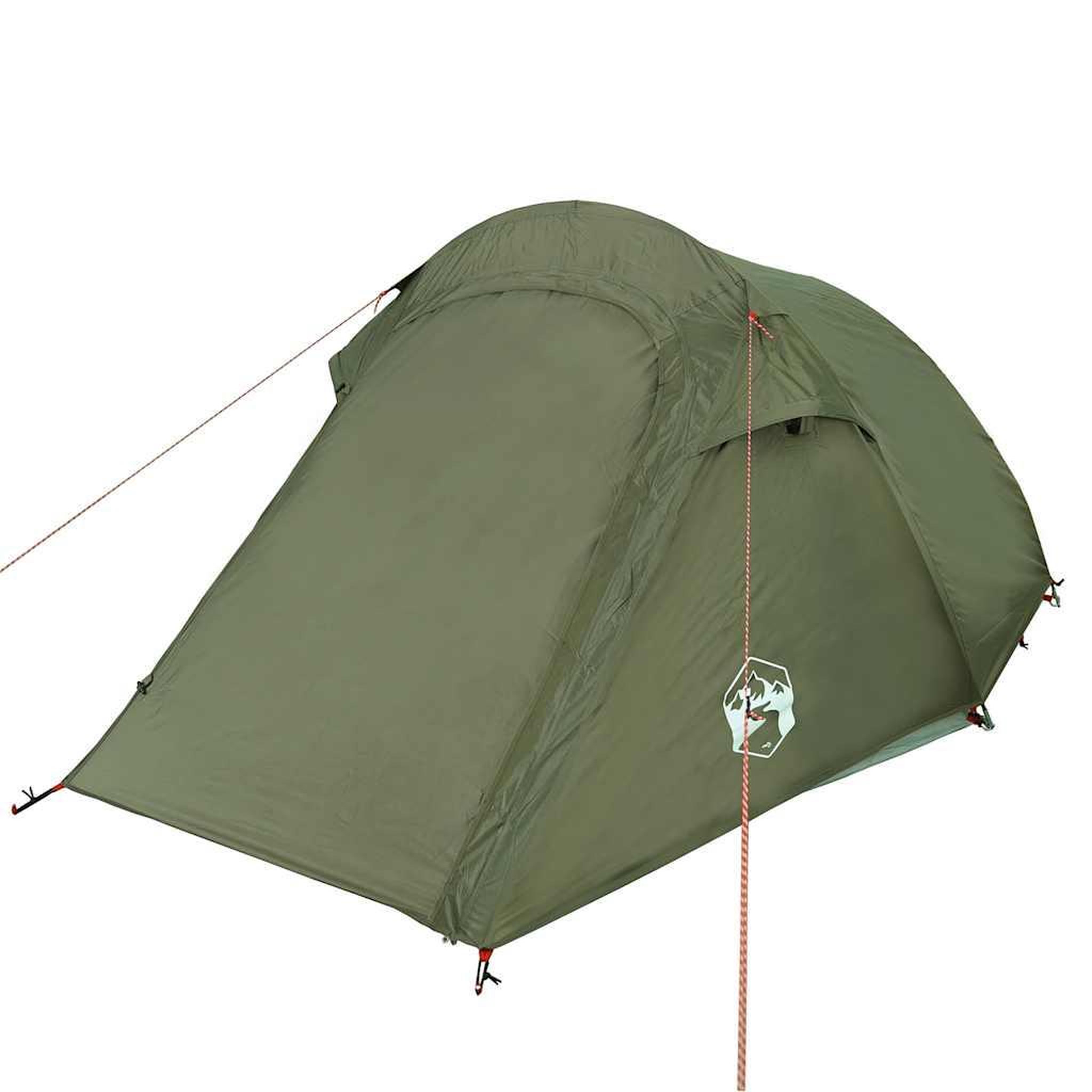 Voir la diapositive 5 : VIDAXL Tente de camping tunnel 3 personnes vert olive impermeable