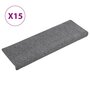 Voir la diapositive 2 : VIDAXL Tapis d'escalier 15 pcs Tissu aiguillete 65x21x4 cm Gris clair