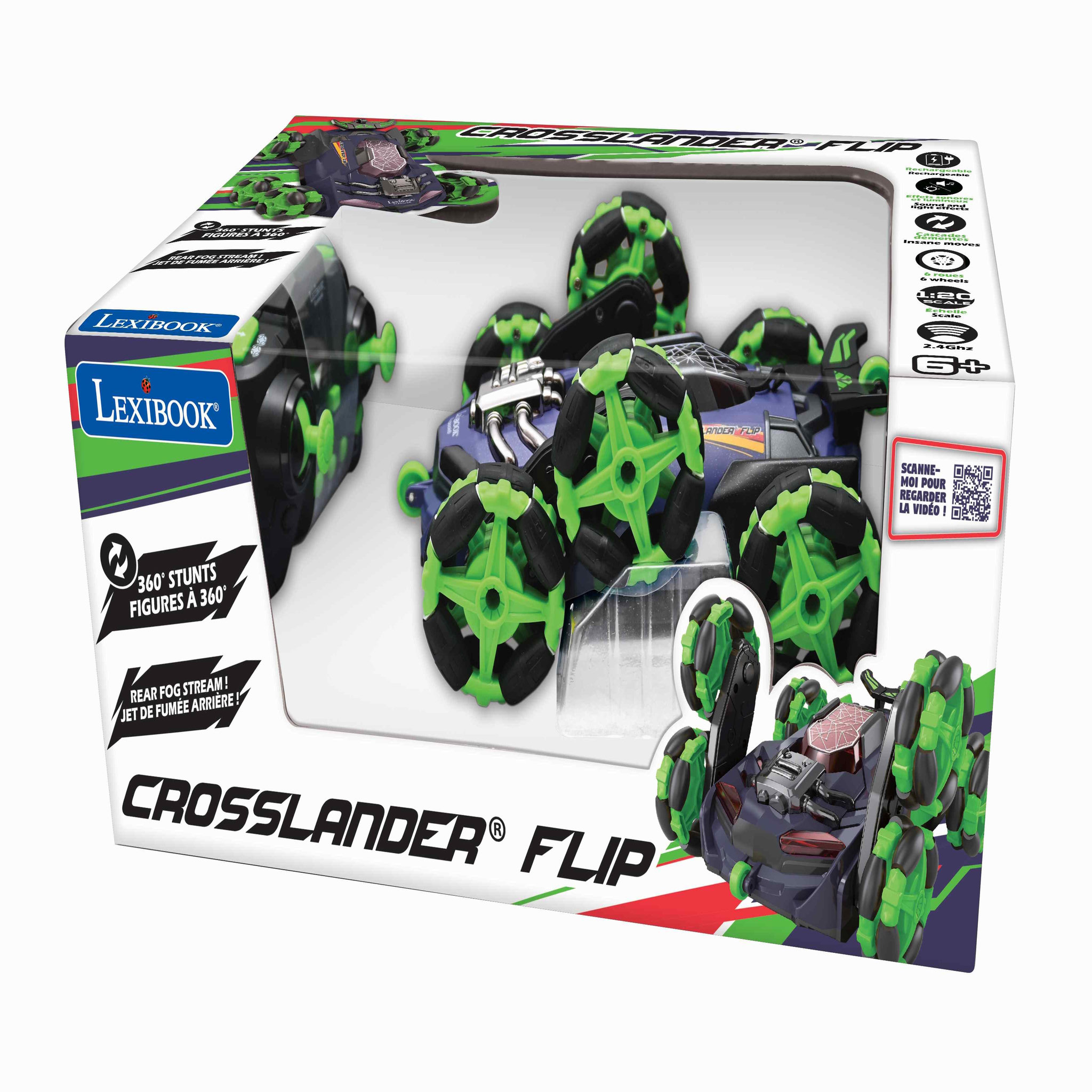 Voir la diapositive 6 : Lexibook Crosslander Flip 6 roues, figures à 360°