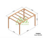 Voir la diapositive 2 : JARDIDECO Pergola en bois lamellé-collé Brest 400 x 300 cm - Maderland