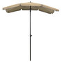 Voir la diapositive 2 : VIDAXL Parasol de jardin avec mat 200x130 cm taupe