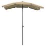 Voir la diapositive 2 : VIDAXL Parasol de jardin avec mat 200x130 cm taupe