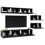 Voir la diapositive 3 : VIDAXL Meubles TV 8 pcs Noir Bois d'ingenierie