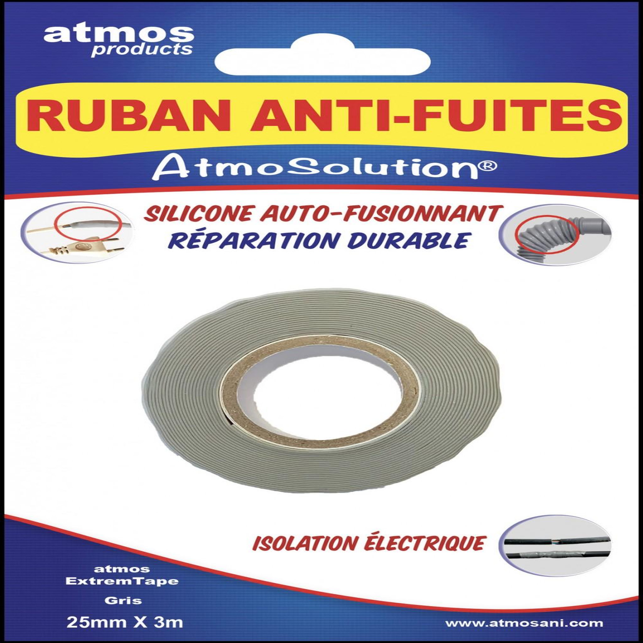 CENTRALE BRICO Ruban de réparation gris ATMOS