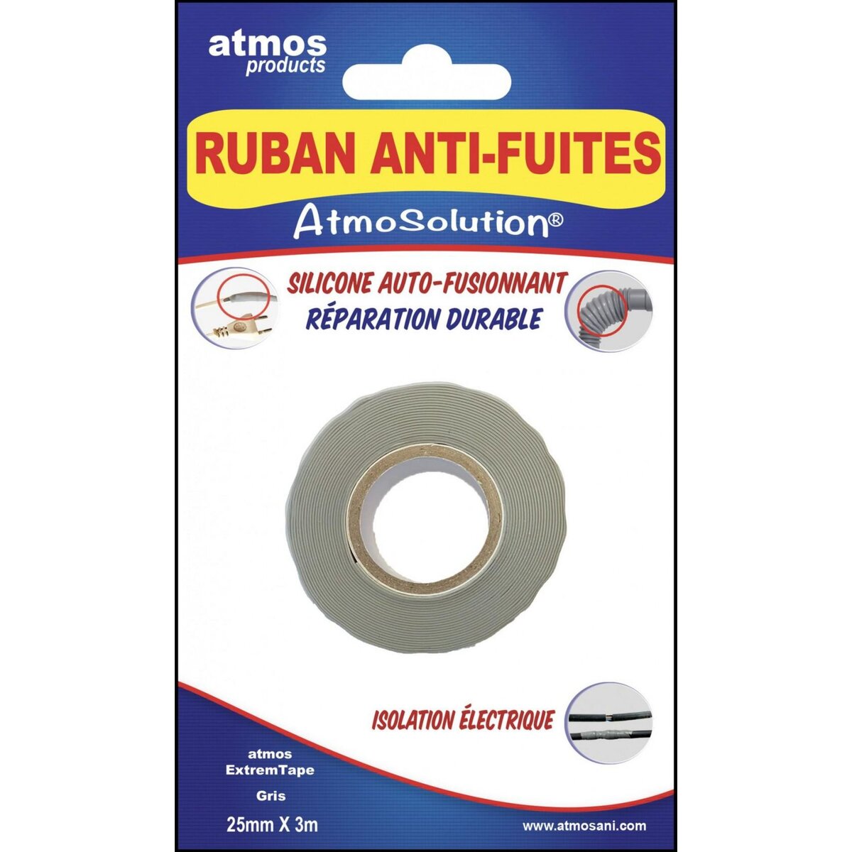 CENTRALE BRICO Ruban de réparation gris ATMOS