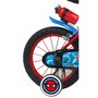Marvel Vélo 14  Garçon Licence  Spiderman  + Casque  pour enfant de 95/110 cm avec stabilisateurs à molettes - 2 freins - Plaque décorative avant - porte bidon