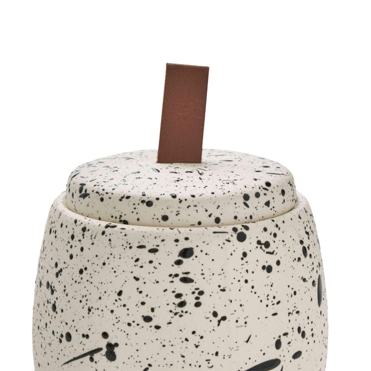 GUY LEVASSEUR Pot à coton en céramique tacheté à la main