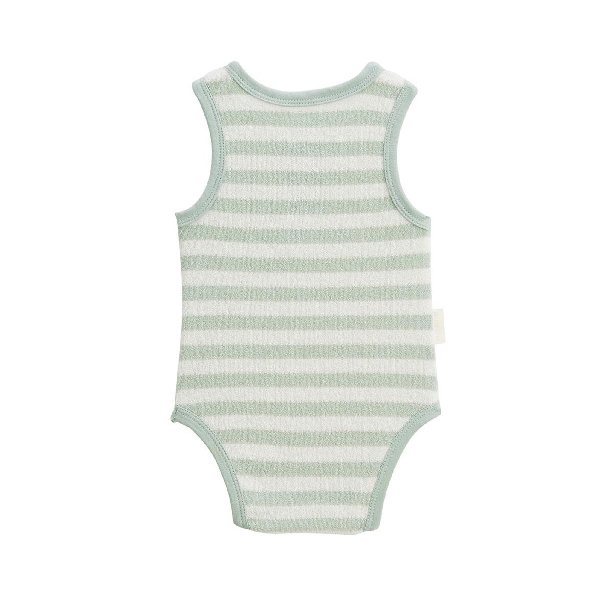 Voir la diapositive 6 : Petit Béguin Lot de 2 bodies bébé sans manches en éponge cayo coco