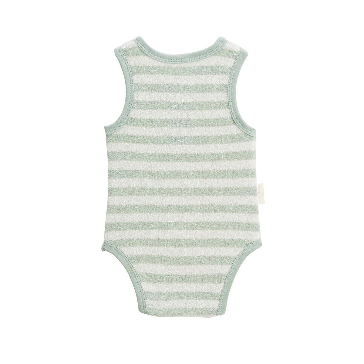 Petit Béguin Lot de 2 bodies bébé sans manches en éponge Cayo coco