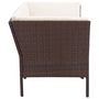 Voir la diapositive 5 : VIDAXL Salon de jardin 6 pcs avec coussins Resine tressee Marron