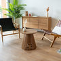 Voir la diapositive 5 : MAISON PAVANE Table d'appoint ronde bois clair en bois d'acacia D50 cm-Képès