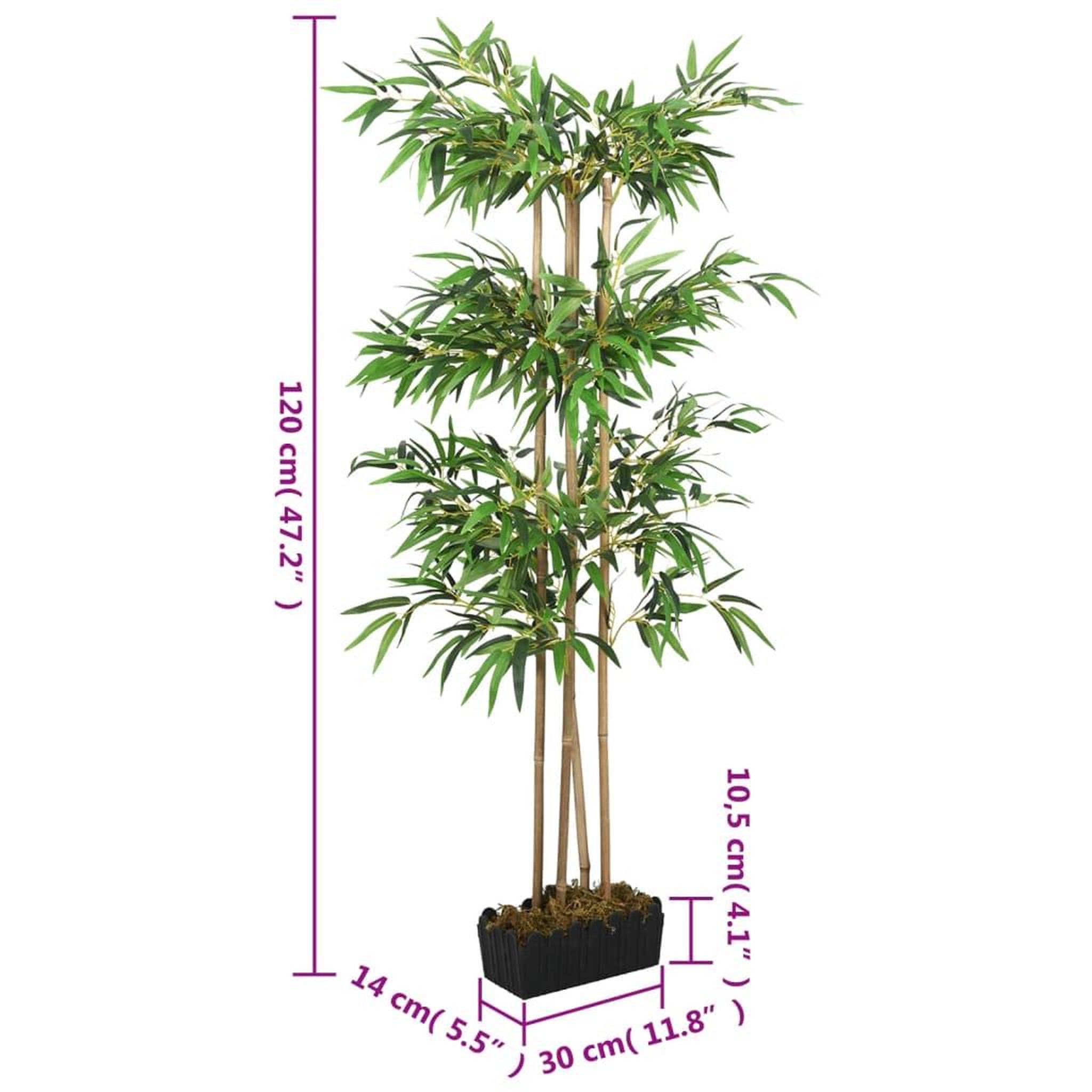 Voir la diapositive 6 : VIDAXL Bambou artificiel 760 feuilles 120 cm vert