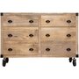 Voir la diapositive 3 : ATMOSPHERA Buffet d'intérieur 6 Tiroirs Silas - Bois et métal