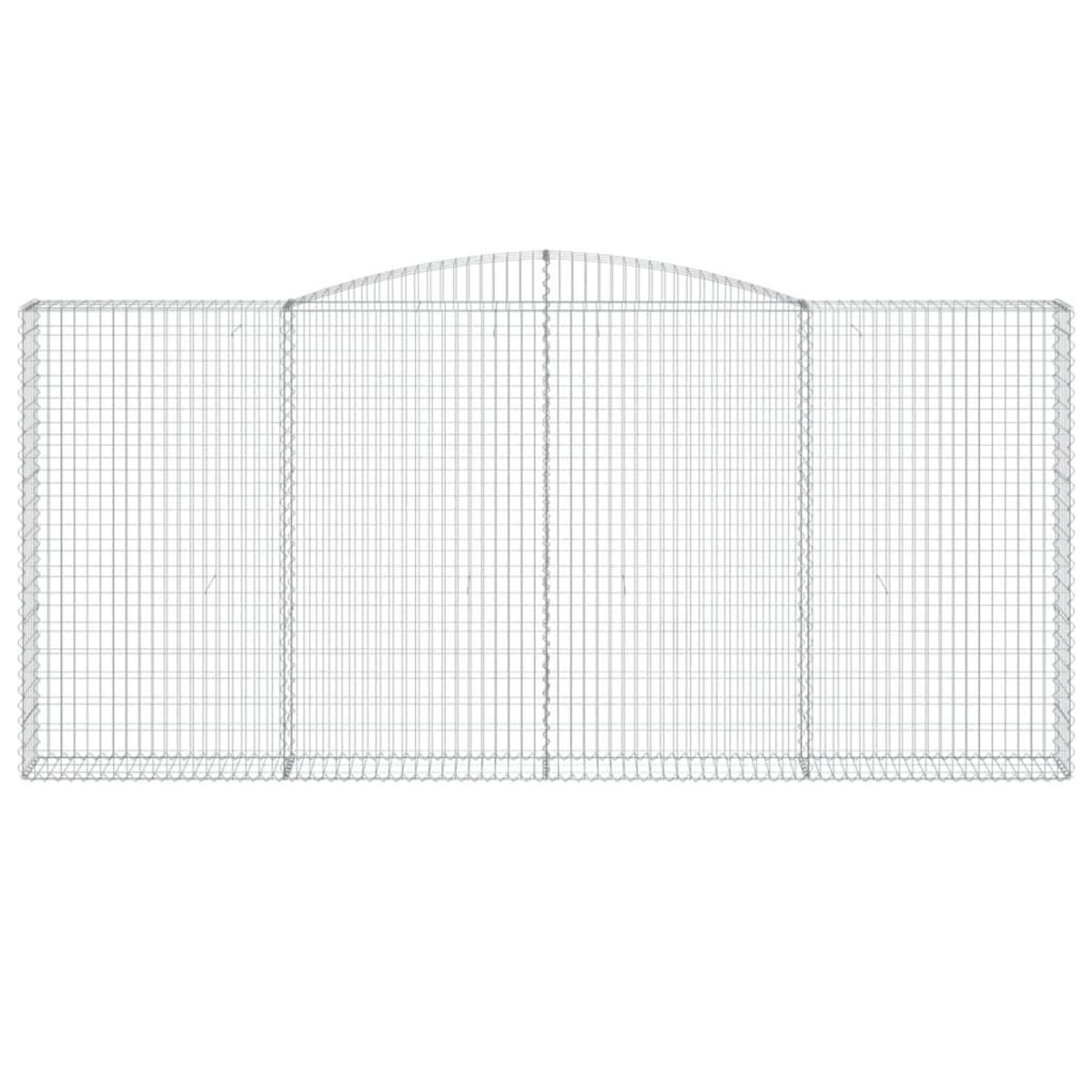 VIDAXL Paniers a gabions arques 9 pcs 400x30x180/200 cm Fer galvanise