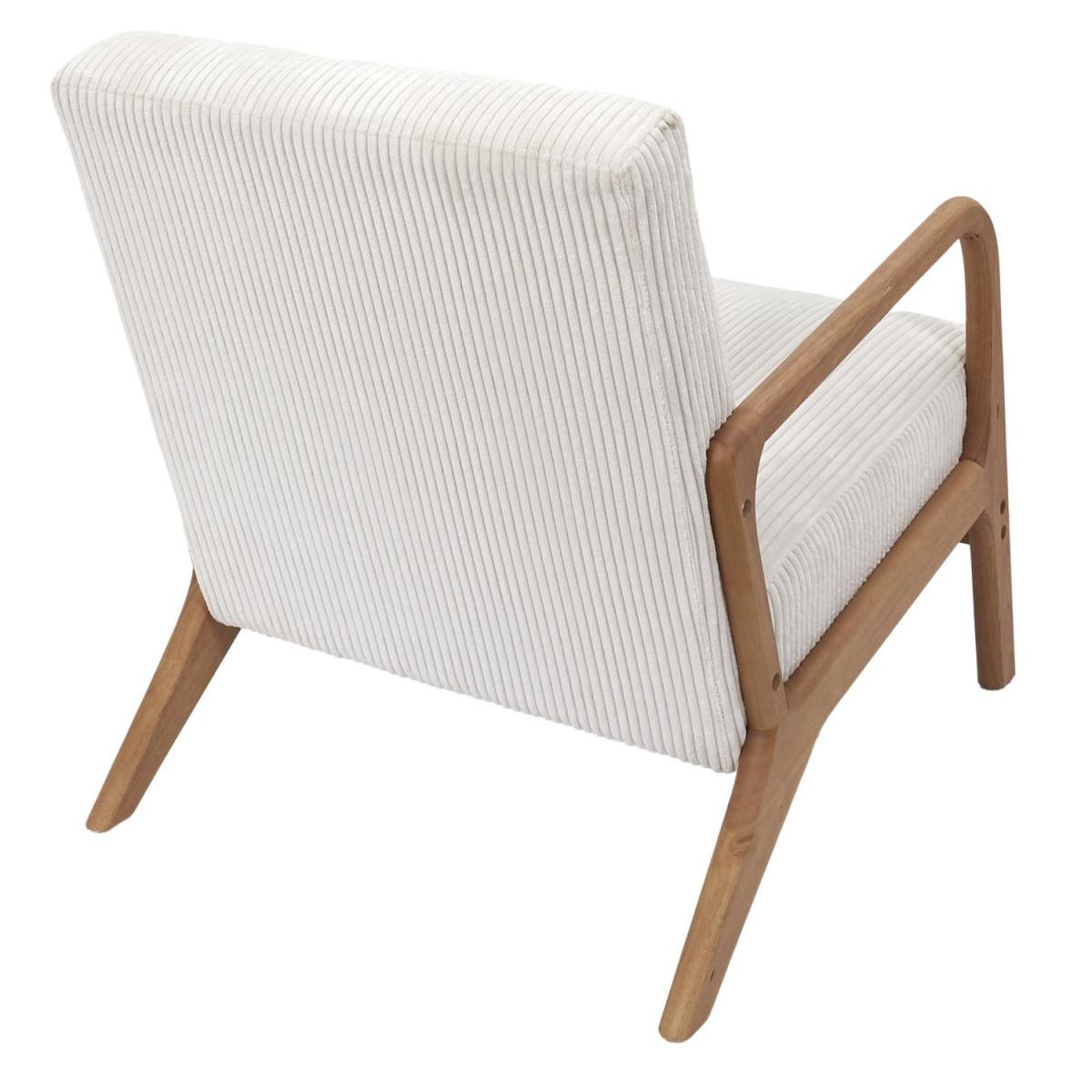 Voir la diapositive 4 : The Home Deco Factory Fauteuil Côtelé Design  Scott  75cm Beige