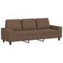 Voir la diapositive 2 : VIDAXL Canape a 3 places Marron 180 cm Tissu