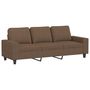 Voir la diapositive 2 : VIDAXL Canape a 3 places Marron 180 cm Tissu
