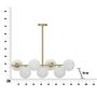 Voir la diapositive 6 : Paris Prix Lampe Suspension 7 Sphères  Glamy Luci  81cm Blanc & Or