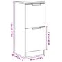 Voir la diapositive 6 : VIDAXL Buffets 2 pcs vieux bois 30x30x70 cm bois d'ingenierie