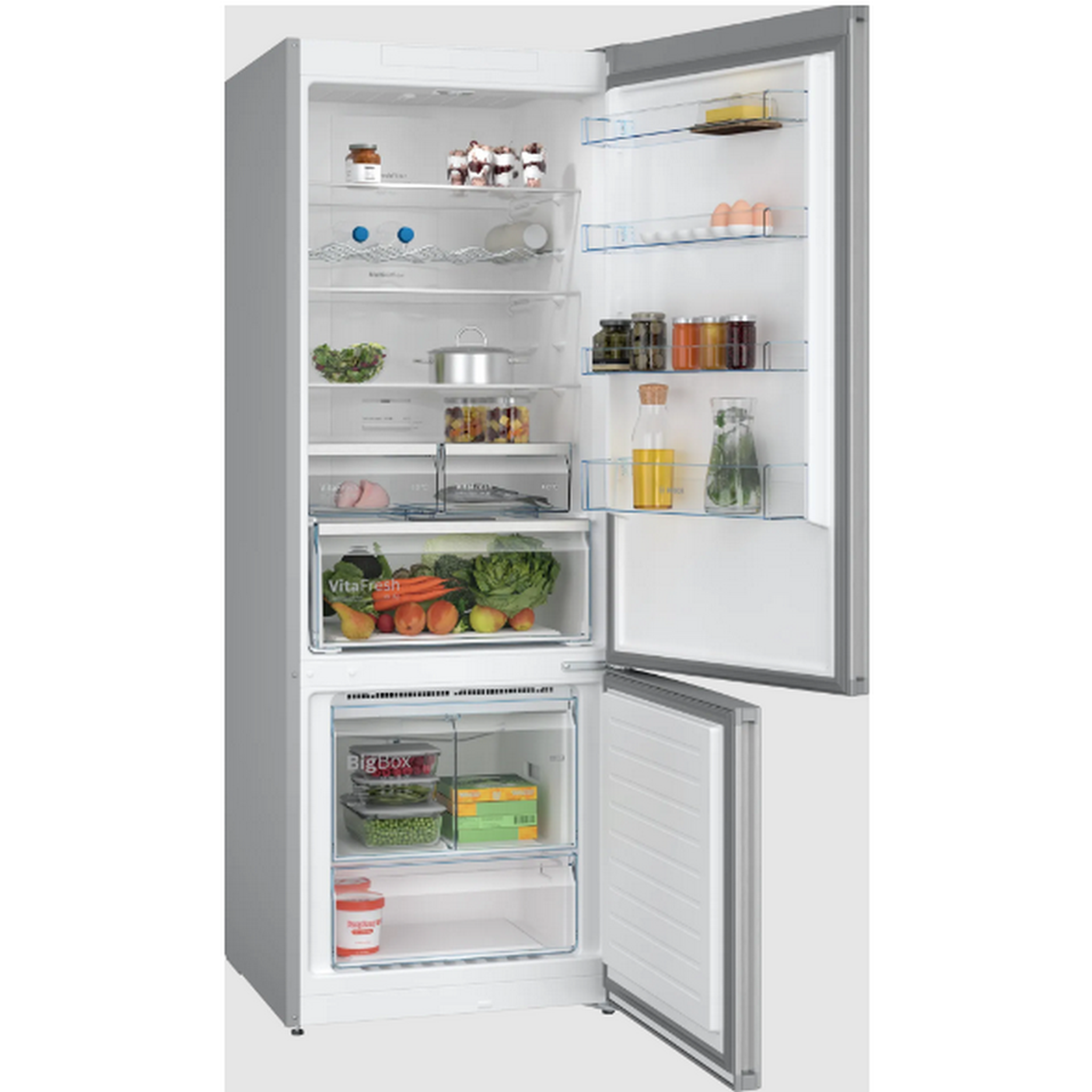 Voir la diapositive 3 : BOSCH Réfrigérateur combiné 70cm 508l nofrost inox - kgn56xleb