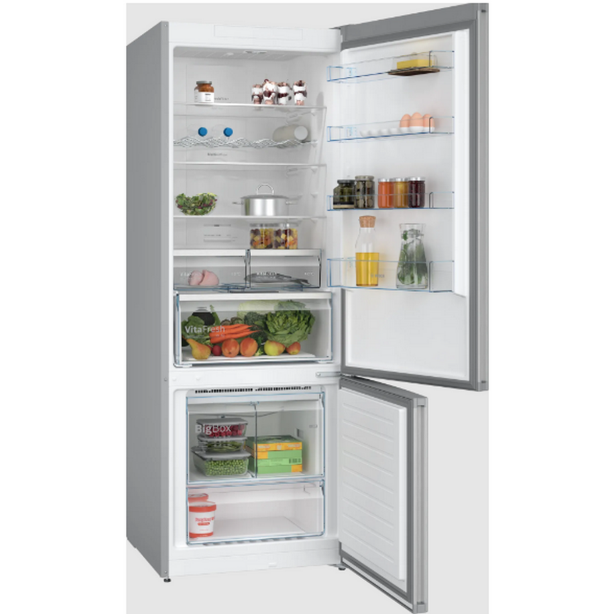 BOSCH Réfrigérateur combiné 70cm 508l nofrost inox - KGN56XLEB