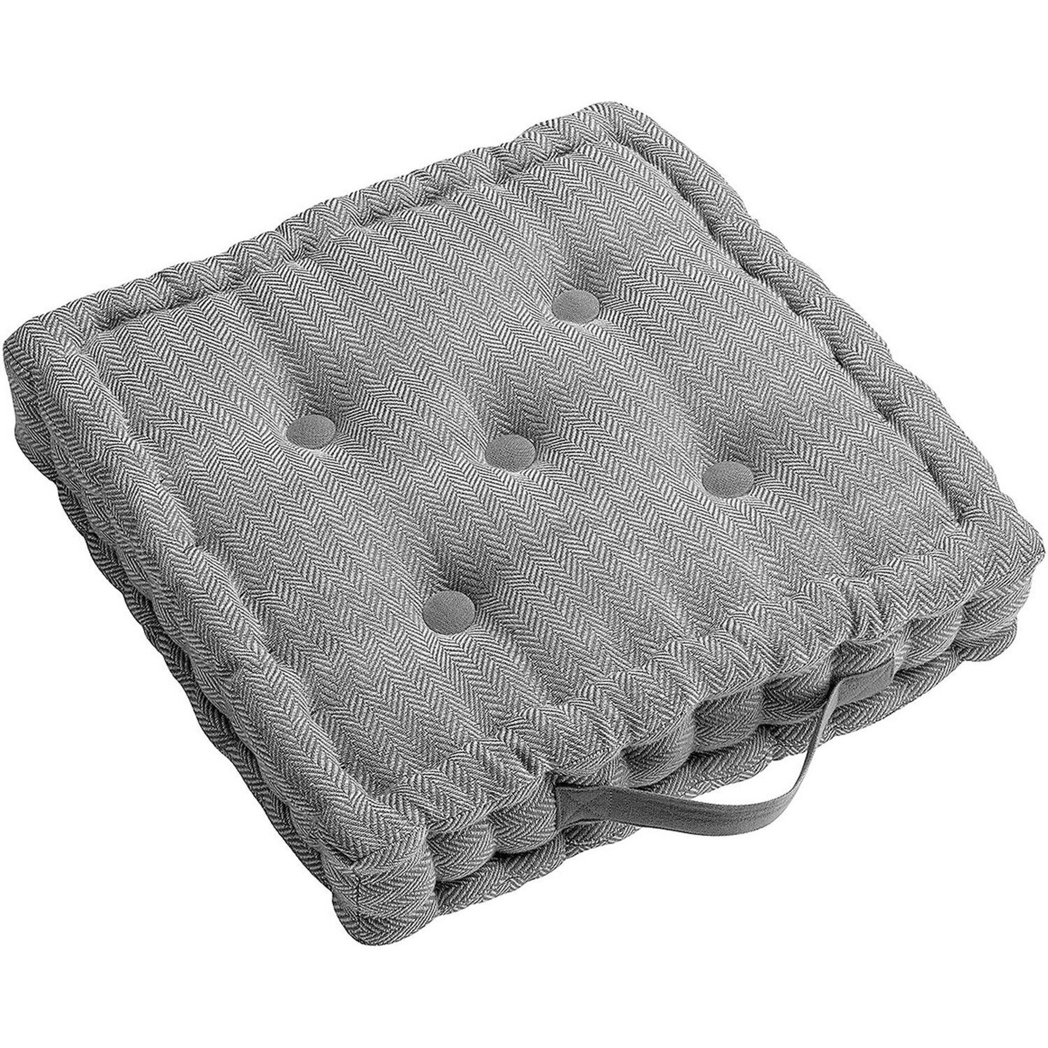 Les Ateliers du Linge Coussin matelas 100% coton 170g pika. Coloris disponibles : Jaune, Rouge, Gris