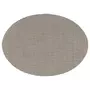 TOILINUX Lot de 6 Sets de table Maoli oval effet tissé - 45 x 35 cm - Noir et Blanc