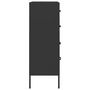 Voir la diapositive 4 : VIDAXL Commode Noir 80x35x101,5 cm Acier