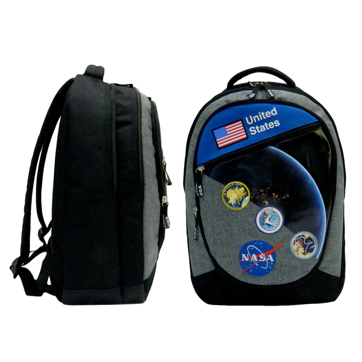 NASA Sac à dos 2 compartiments noir NASA