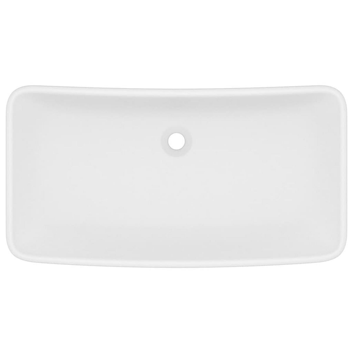 VIDAXL Lavabo de luxe rectangulaire Blanc mat 71x38 cm Ceramique