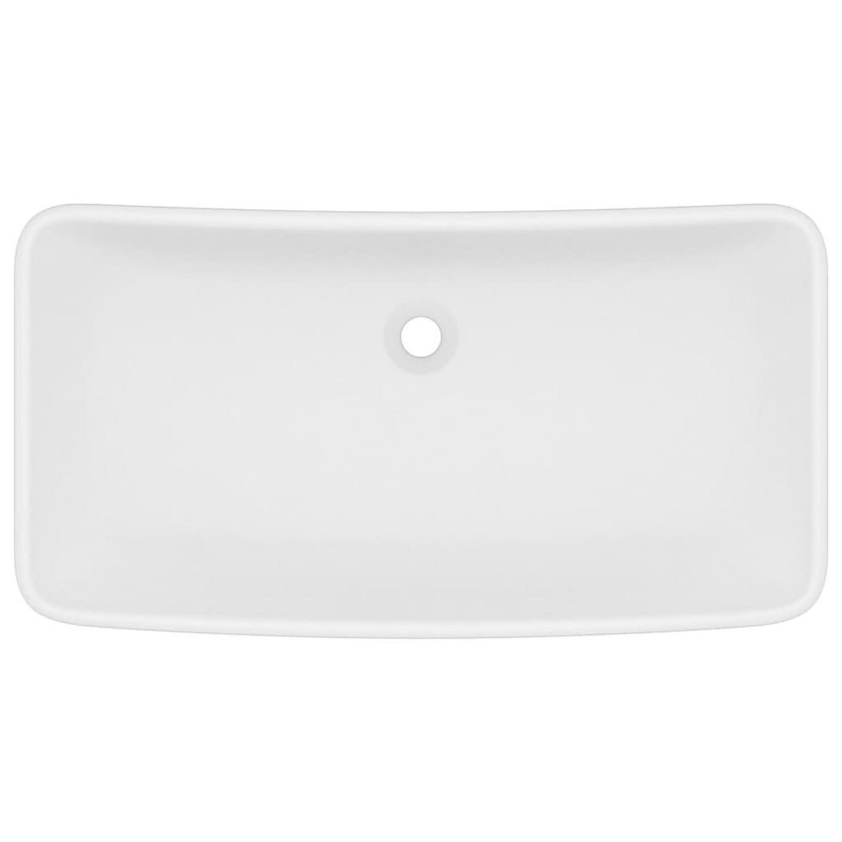 VIDAXL Lavabo de luxe rectangulaire Blanc mat 71x38 cm Ceramique