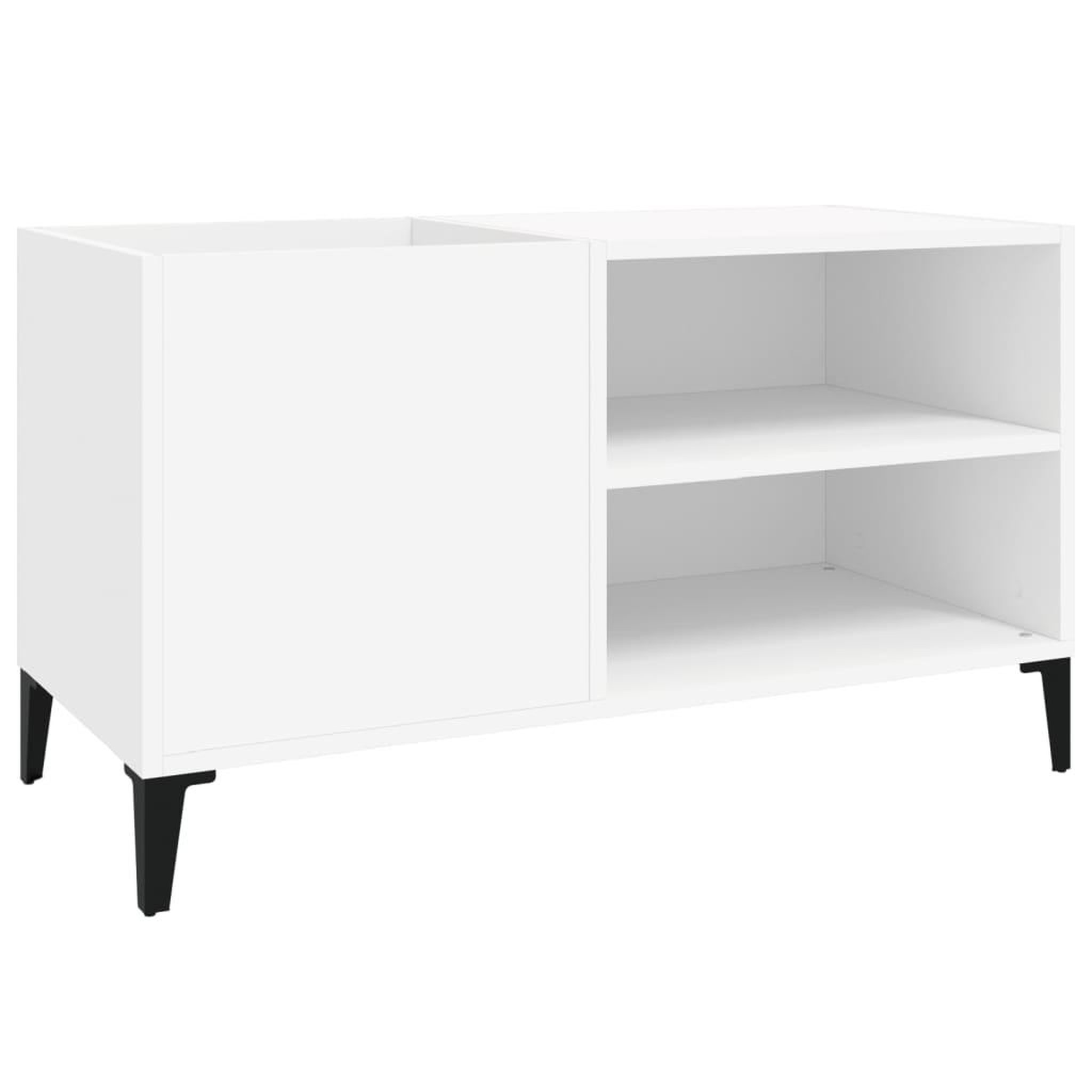 Voir la diapositive 2 : VIDAXL Armoire a disques blanc 84,5x38x48 cm bois d'ingenierie