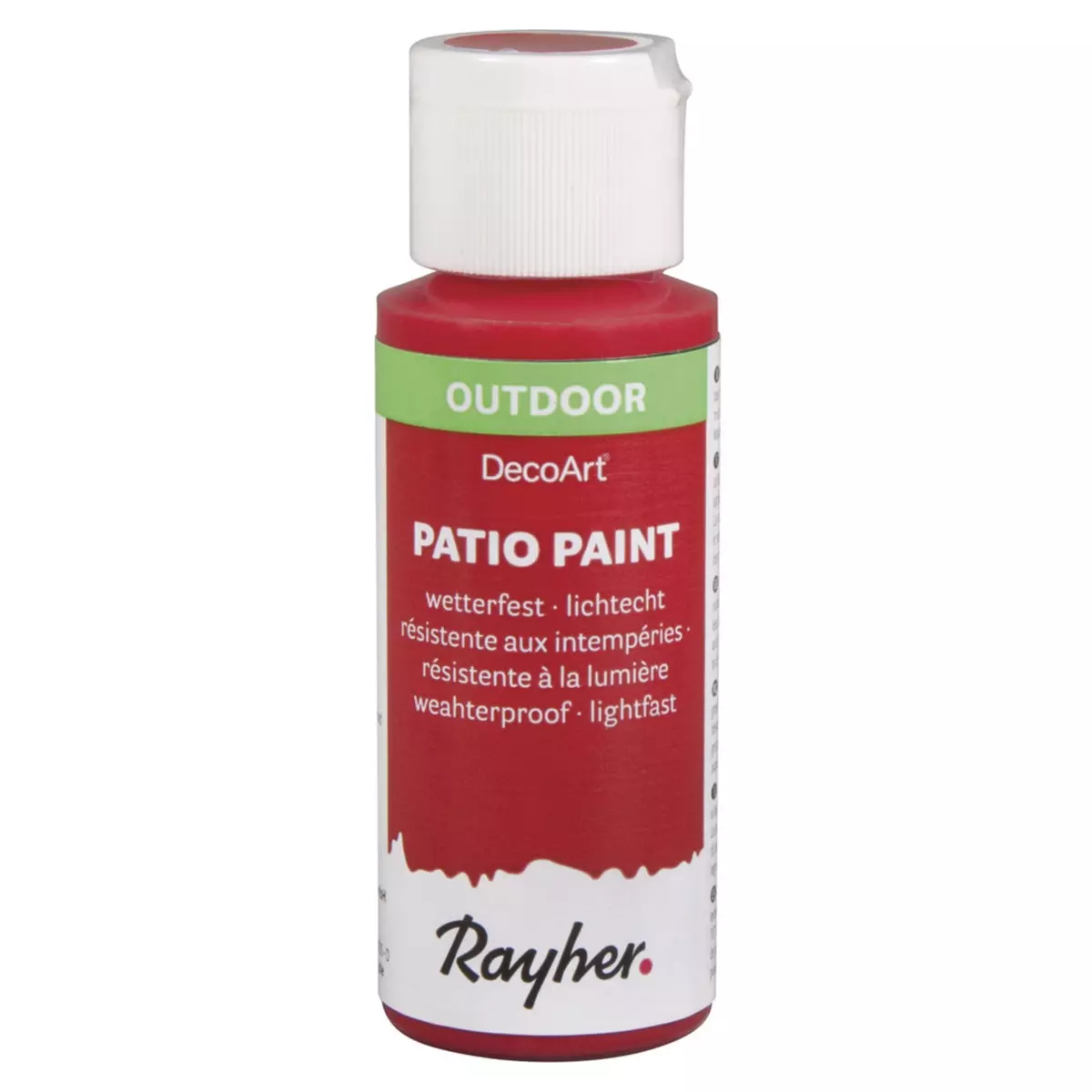 Rayher Patio Paint, rouge cerise, flacon 59 ml